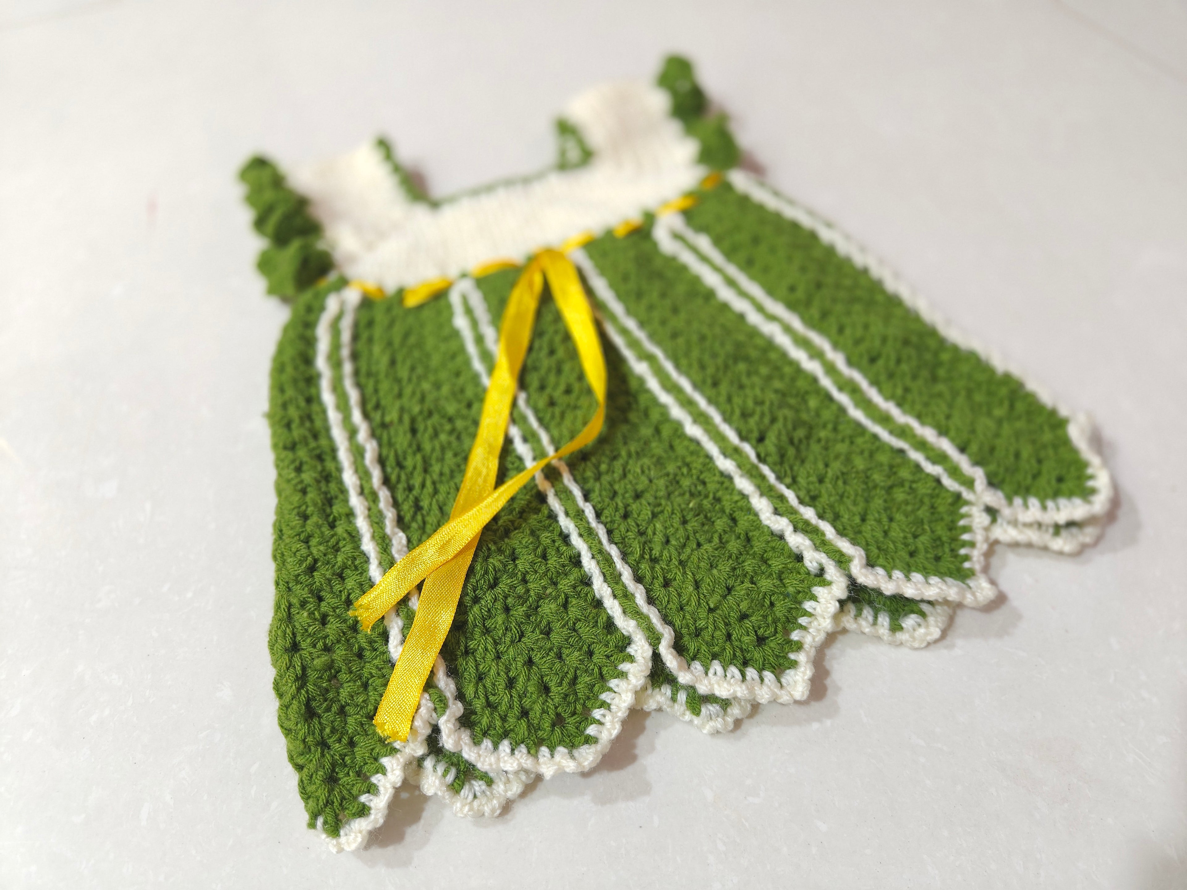 Little Meadow Woolen Crochet Frock