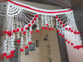 Crimson Blossom Crochet Door Valance (Toran)