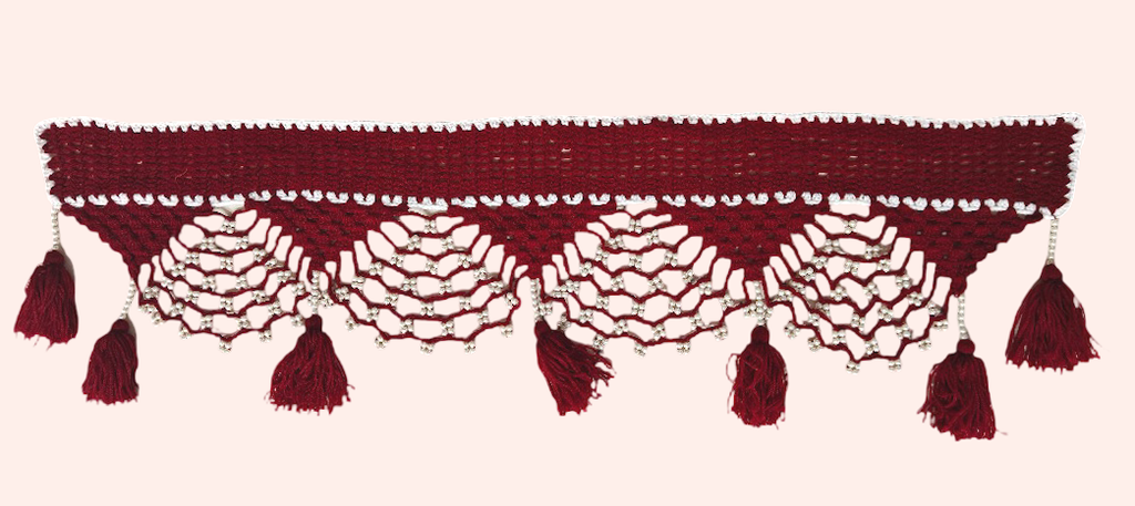 Scarlet Pearl Crochet Door Valance (Toran)