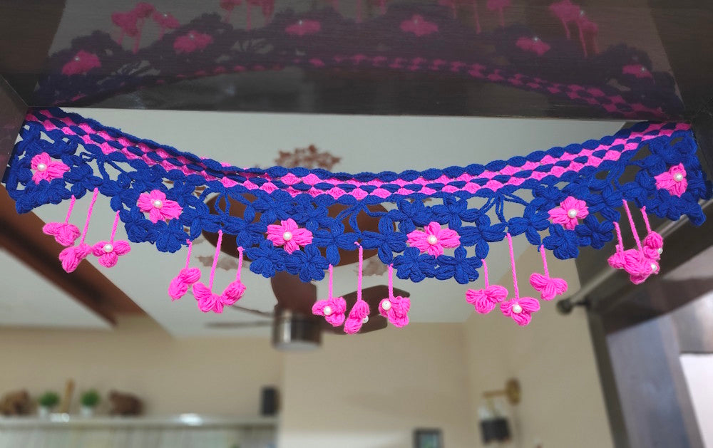 Pink & Blue Decorative Valance (Toran)