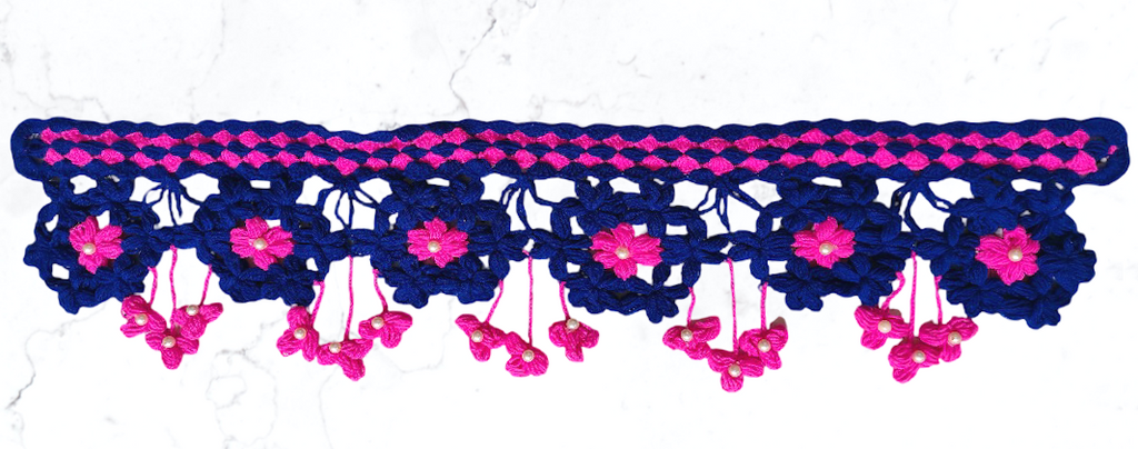 Pink & Blue Decorative Valance (Toran)