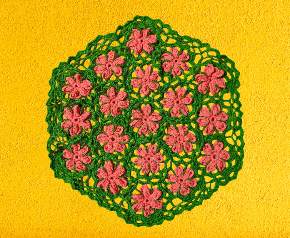 Blossom Garden Crochet Tablemat (Thaliposh)